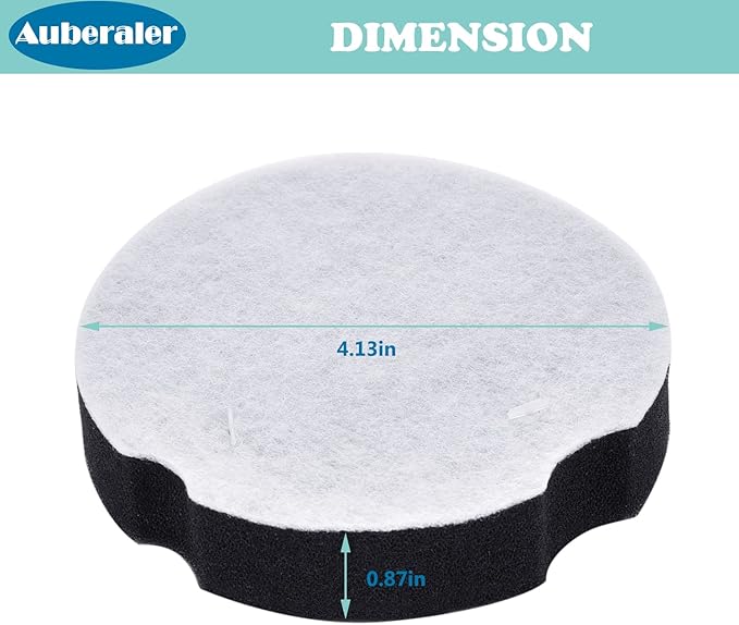 6 Pack Auberaler Filter Replacement For Bissell Powerforce Compact Lightweight Upright 1520 2112, Bissel Turbo Bagless 2690 Cleanview 3508 3437 Series Vacuum Cleaner, Compare to Part #1604896/160-4896