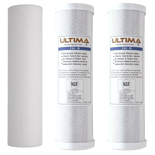 Ultima 7/VII 5 Stage RO System Double Capacity Pre-Filter Set, Stages 1-3, 12 Month Reverse Osmosis Universal Fit Filters