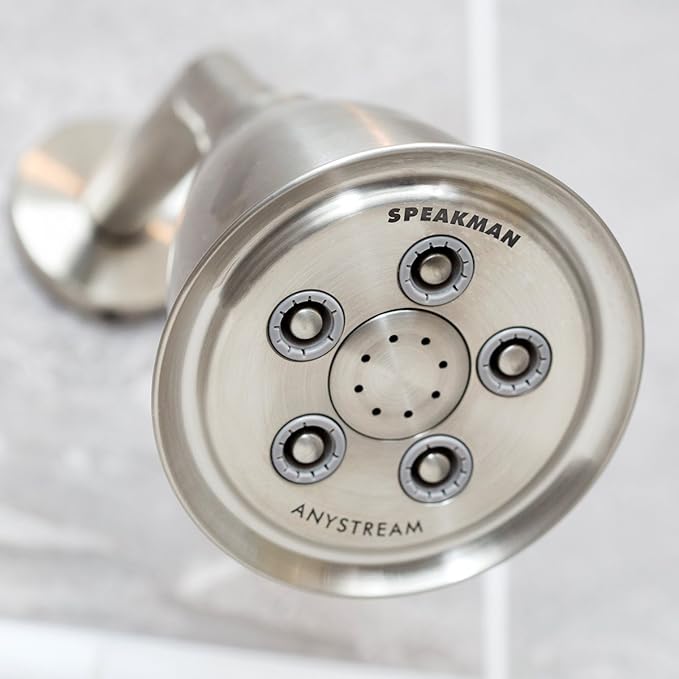 Speakman, Brushed Nickel S-2005-HB-BN-E2 Hotel Anystream Multi-Function 2.0 GPM Adjustable Shower Head