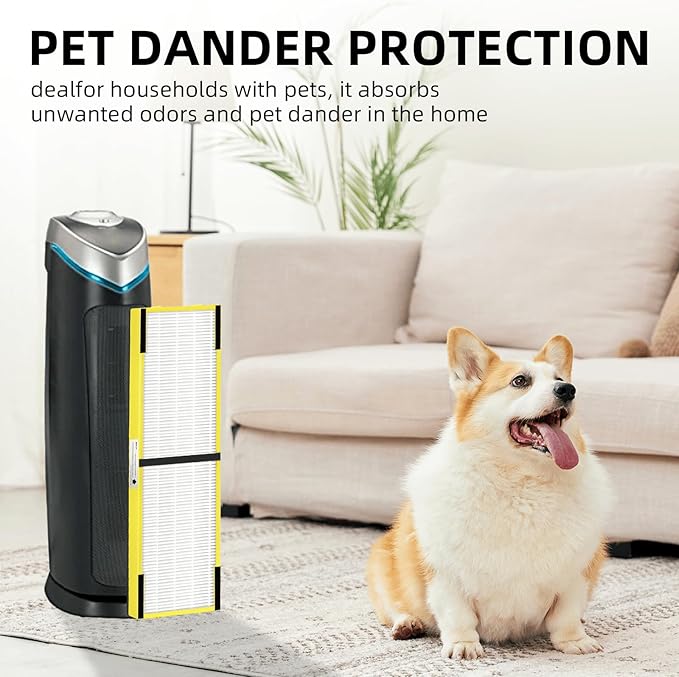 APPLIANCEMATES 3 Packs FLT5000 True HEPA Replacement Filter C for Germ-Guardian Air Purifier AC5000E, AC5250PT, AC5300B, AC5350B, AC5350W, CDAP5500B, AP2800CA