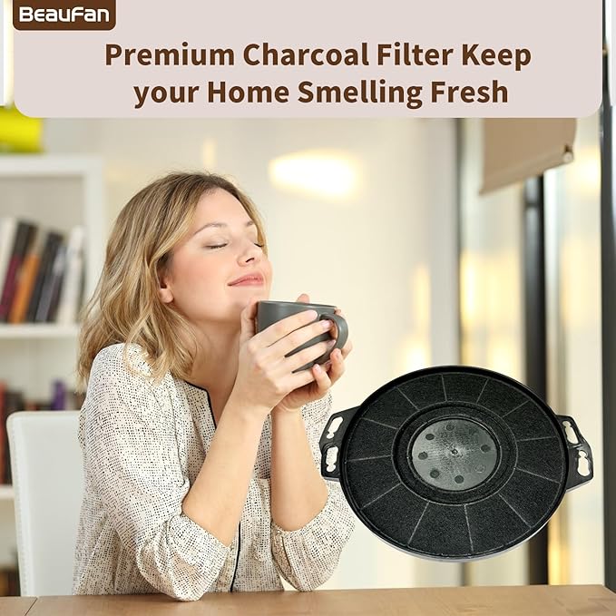 2 Pack CACF006 Charcoal Filters Replacement for CIARRA Range Hood Models CAS75918B, CAB75918B, CAS75918A, CAS75905, CAB75905