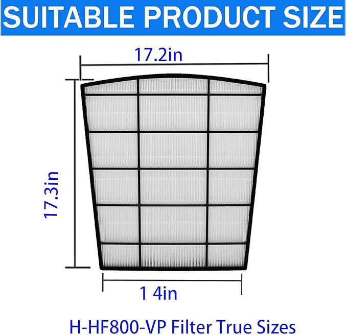 HP800 Filter Set Replacement For Hunter: Replacement Compatible with Hunter HP800 Multi Room Large Console Air Cleaner Purifier,Part H-HF800-VP H-PF800 Carbon Pre-Filter