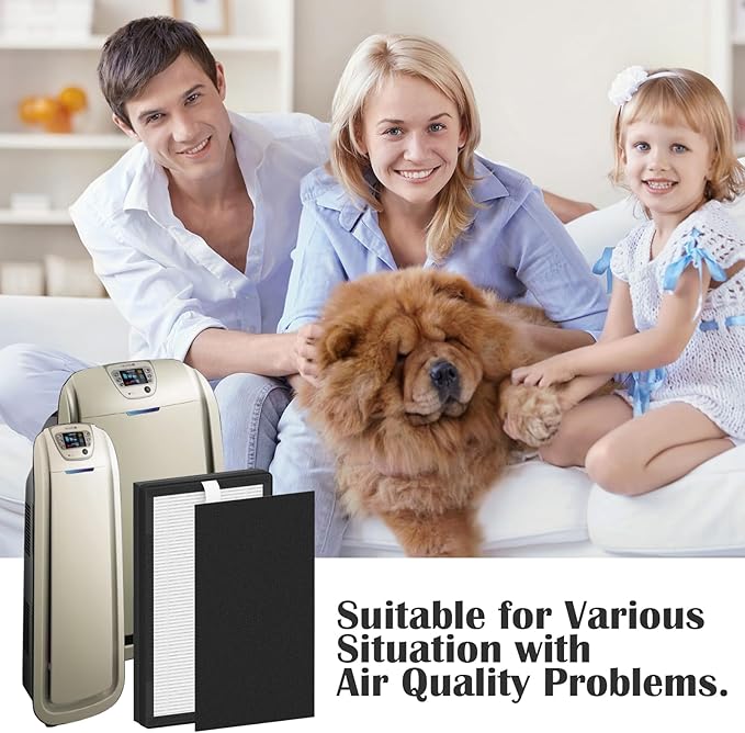 4 Packs IAF-H-100C Filter C Replacment Kit Compatiable with Idylis Air Cleaner Purifiers IAP-10-280 & IAP-10-200 (4 Pack Premium Filters & 4 Activated Carbon Pre-Filters)