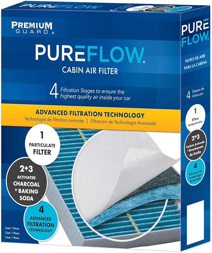 PureFlow Cabin Air Filter PC5764X | Fits 2005-2020 Nissan Frontier, 2005-2012 Pathfinder, 2005-2015 Xterra, 2005-2009 Pickup, 2014-2015 NP300, 2009-2012 Suzuki Equator