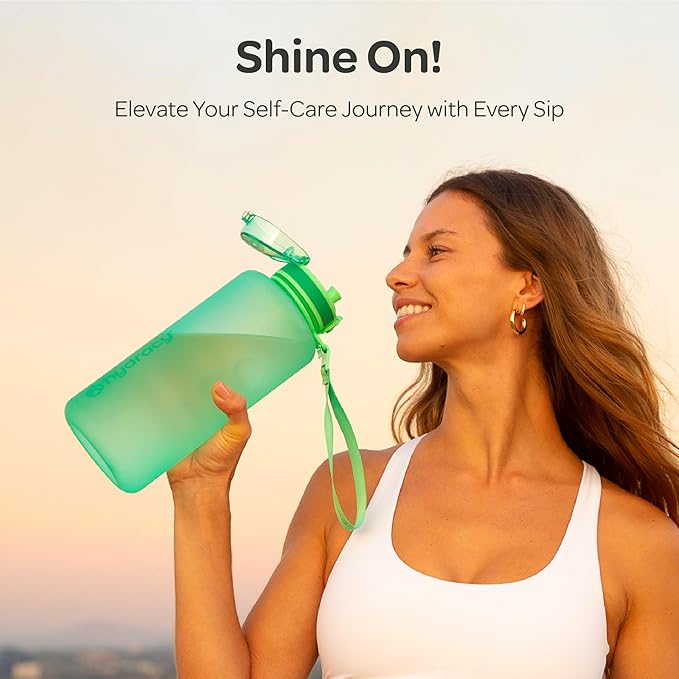 Hydracy Water Bottle with Time Marker -Large BPA Free Water Bottle & No Sweat Sleeve -Leak Proof Gym Bottle with Fruit Infuser Strainer & Times to Drink -Ideal for Fitness Sports & Outdoors