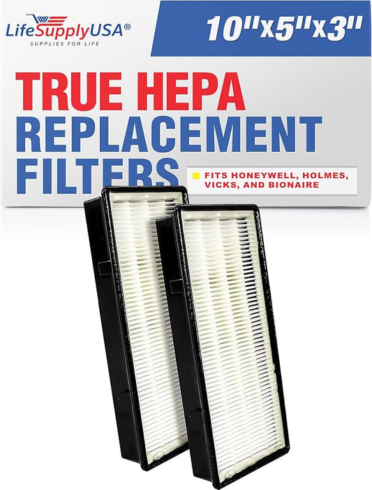 LifeSupplyUSA True HEPA Filter Replacement Compatible with Holmes AER1 HAPF300/HAPF30 (D Filter) and Bionaire BAP536/BAP516 (2-Pack)