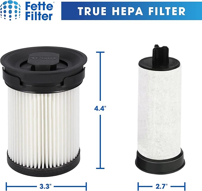 Fette Filter - Fine Dust Vacuum Filter Compatible with Miele TriFlex HX1 FSF Cordless Stick Vacuum Cleaners Series - Pack of 4