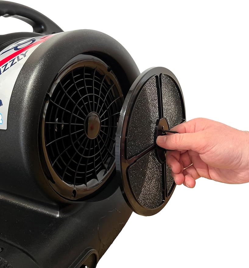 Dryer Filter Kit with Frame - Compatible with Grizzly Air Mover GP-1 Dog Cage Dryer Fan - for Use by Pet Groomers and Kennels - Includes 2 Filters and 2 Frames, Black