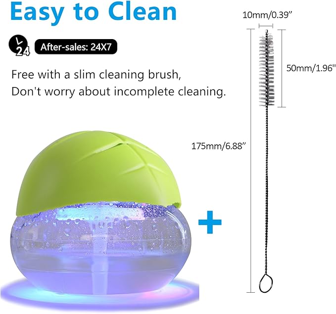 Water-Based Purifier Air Washer, Air Revitalizer & Freshener, Air Fresher with 7 LED Color Changing Light for Rooms (Green)