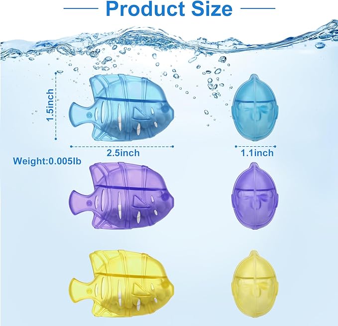 10PC Humidifier Cleaner Fish Universal Humidifier Tank Cleaner Works in All humidifiers and Fish Tanks Purifies Water, Prevent Hard Water Build-Up,Demineralization Cleaner(Blue Purple)