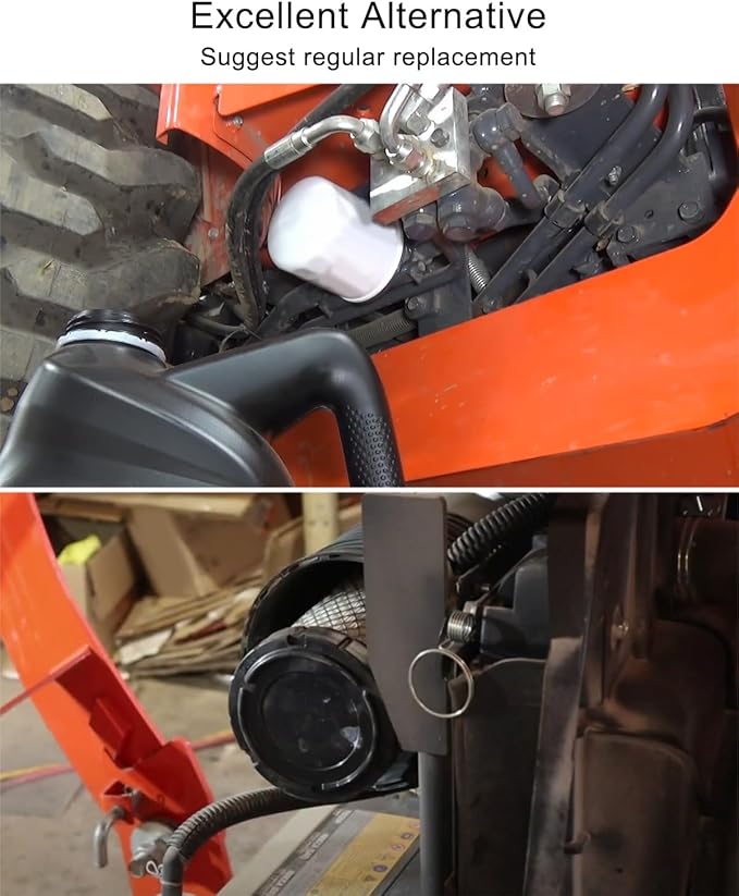 Filter Kit Fit For Kubota L2501 L2800 L3200 L3400 L3700SU L3800 HST Tractor, Air Filter, Oil Filter, Lube Filter, Fuel Filter, Hydraulic Oil Filter Kit Replaces HH164-32430 6A320-59930, 6 Pcs