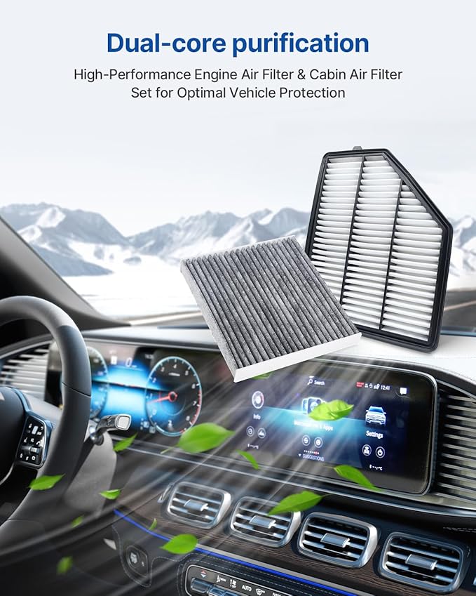 Engine & Cabin Air Filter Fits 2022-2023 MDX, 2021-2022 TLX, Replacement for CF11182 WA11654