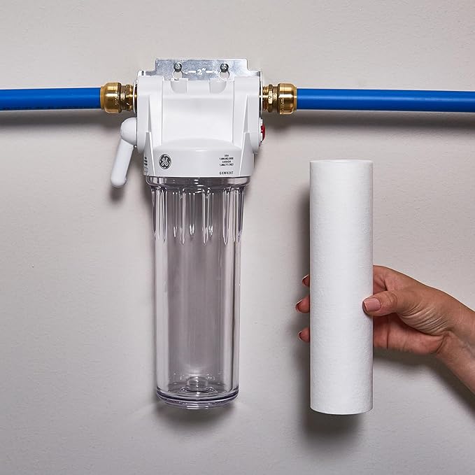 GE FXUSC Whole House Water Filter, Replacement for Water Filtration System, NSF Certified: Reduces Sediment, Rust & Other Impurities, Replace Every 3 Months for Best Results, 2 Filters