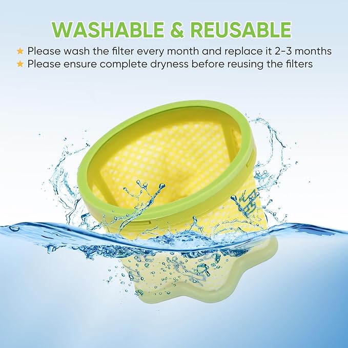 6 Pack Replacement Pre-Filter Compatible for LG CordZero A9 Series Cordless Stick Vacuum Cleaner Accessories A907GMS,A916BM, A905RM,A906SM,A925KSM,A926KSM,A929KVM -Filter Replacement Parts ADQ74774001