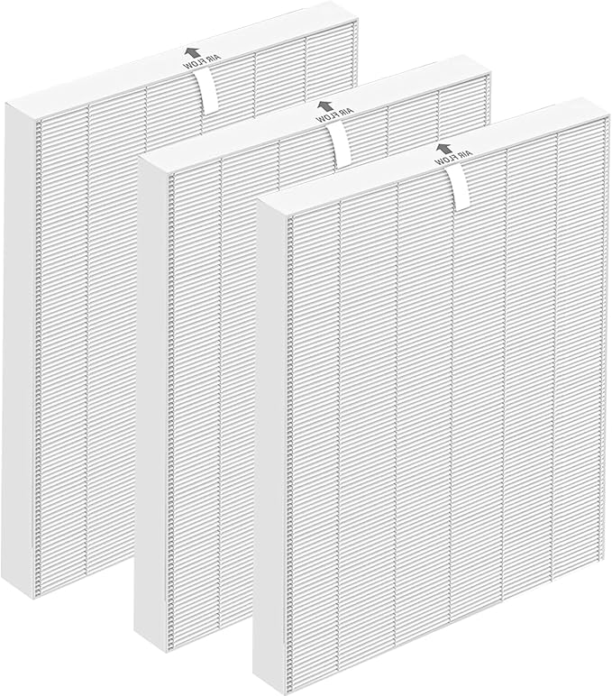 116130 Replacement Filter H Compatible with Winix 5500-2/ AM80 Air Purifiers, 12.6" L x 16.3" H x 1" Th, 3 Pack (White)