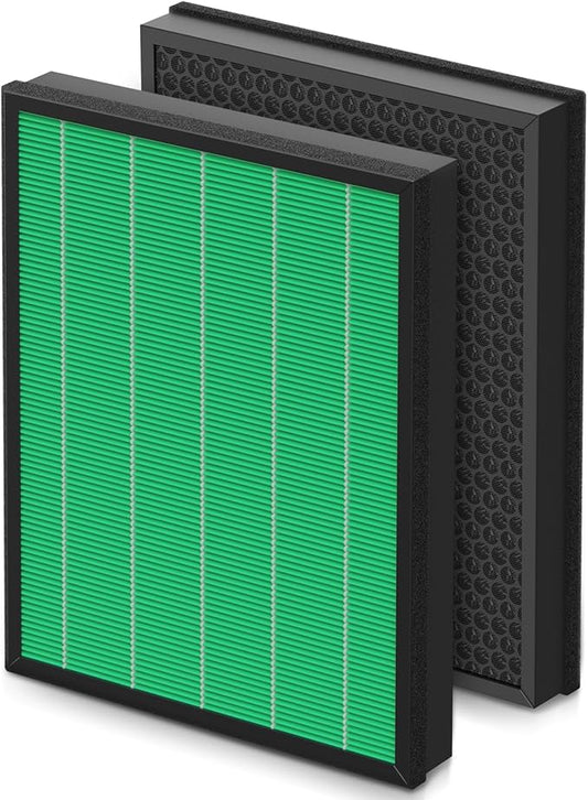 400/400S Replacement Filter for Coway AIRMEGA Max2 400 400S 400(G) 400S(G) Air Purifier, Max2 Green HEPA and Active Carbon Filter Set, AP-2015-FP, 1 Set