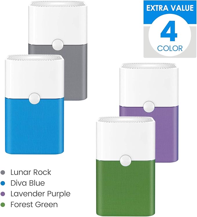4 Pack 211+ Replacement Washable Pre-Filters for Blueair Blue Pure 211+ air purifier, Removes Pollen, Dust, Pet Dander, Color include Lunar Rock, Diva Blue, Lavender Purple, Forest green