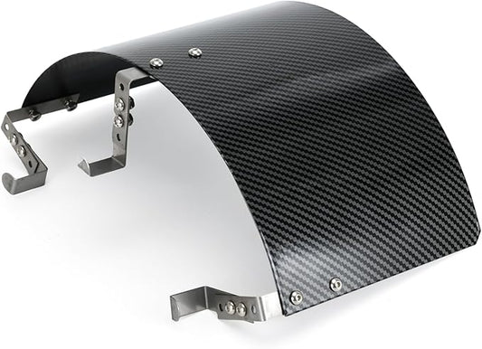 PTNHZ Universal Stainless Steel Air Intake Filter Cover Heat Shield Fits for 2.5-3.5" Cone or Cylinder Filter Carbon Fiber