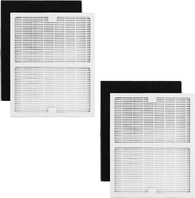 Gekufa Replacement Filter A Compatible with Idylis Air Purifiers IAP-10-100 IAP-10-150 AC-2119 IAF-H-100A – Include 2 Filters & 2 Carbon Filters