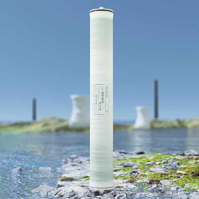 Max Water 4" x 40" BW-4040 2400 GPD Brackish Water RO Membrane Perfect for Car Wash, Whole House & Industrial Applications | Compatible with AG4040FF, RE4040-BE and more for Versatile Water Solutions