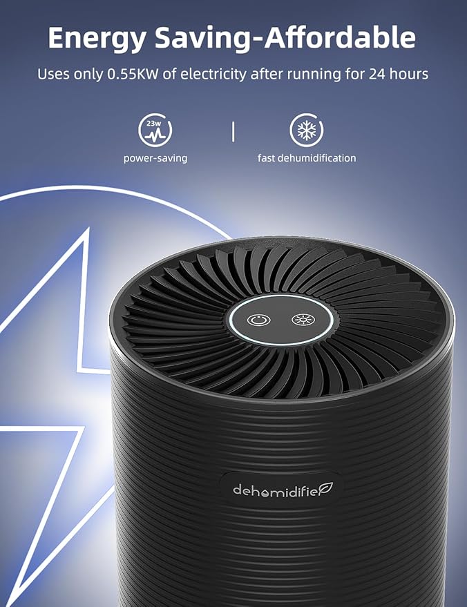 Dehumidifiers for Home, 25oz Dehumidifier for Bedroom with Auto-off, Ultra Quiet Energy Saving for Bathroom Closet Wardrobe Office RV (285sq.ft)