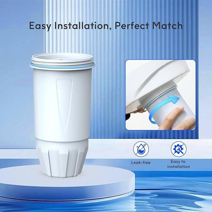 Lifefilter Water Filter Replacement for Pitcher Filters and Dispenser Filters, ZR-001 ZR-003 ZP-600 ZR-017, Multi-Stage Filter System, Reduce TDS, PFOA/PFOS, Chlorine, 2 Pack