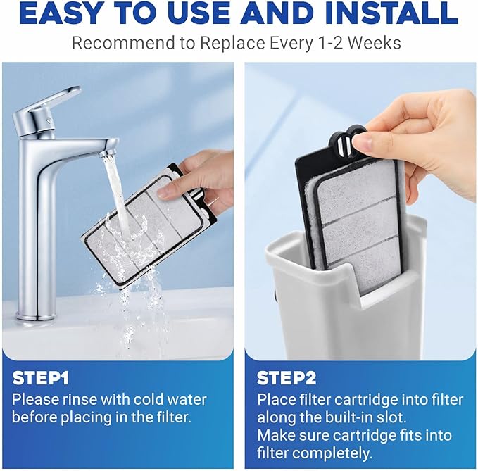 GOZILLA 12 Pack Auqarium Filter Cartridges, 3-Layer Auqarium Filters Replacement Plates, Turtle Tank Filter Sponges with Activated Carbon, Suitable for 3.5W 74GPH Low-Water Filters.