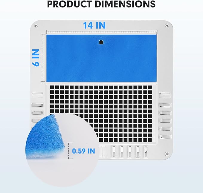 4-PACK RV Air Conditioner Filter Replacement Filters For MERV 6 AC Air Filter 6" x 14"