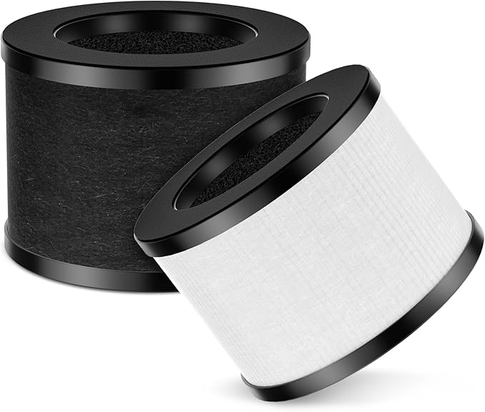 2 Pack TZ-K1 Replacement Filter Compatible with ToLife TZ-K1 Air Puri-fier, MK01 MK06 and FreAire KN6391 Air Purifiers, 3-in-1 HEPA High-Efficiency Activated Carbon Filter, 360° Rotating Filter