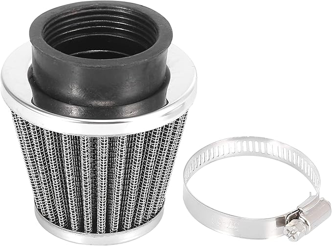 Motoforti 4pcs Universal 44mm Air Filter Cleaner Round Tapered Replacement for Motorcycle Black
