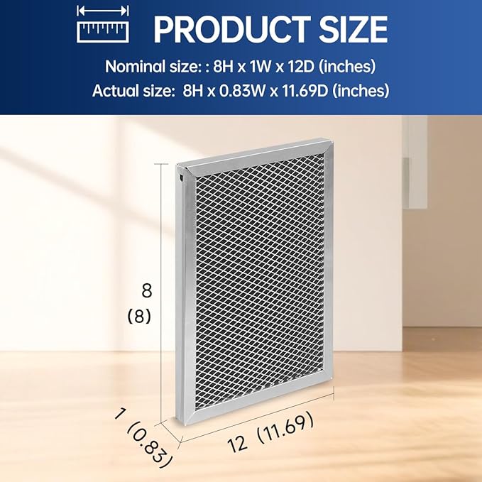 5695 Dehumidifier Filter MERV 8 Washable 8 x 11.7 x1 Compatible with Whole-House Dehumidifiers Models 1820 1820Z E070 E070KZ E070KZM E070N E070T E070Z Replacement Filter 2 Packs
