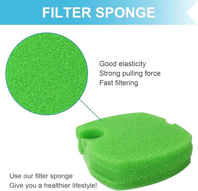 Aquarium Canister Filter Pad Sponges Compatible with SUNSUN HW-304B/404B/704B/3000 CF500 Polar Aurora 525 GPH Generic Filters - 9 Pcs