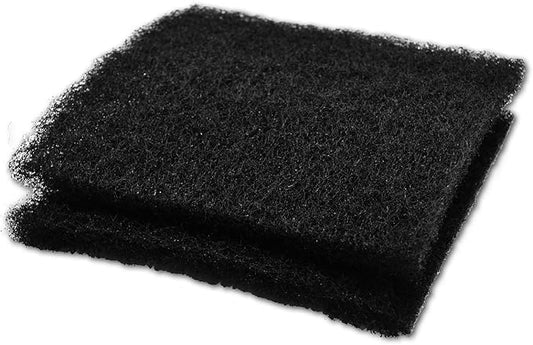 Black Coarse Filter Media, 1.25" Thick, 12" x 12" Pads, 2 Pack, Perfect for Aquariums, Ponds or Water Gardens, Made in USA
