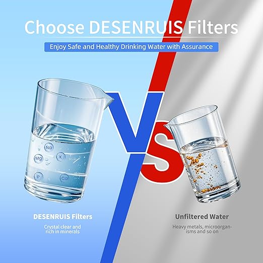 Water Filter Replacement for Water Filter Faucet, Compatible with All Pur Faucet Mount Filtration Systems RF-9999, Reducing 99% of Chromium, Lead and More, Pack of 2, by DESENRUIS