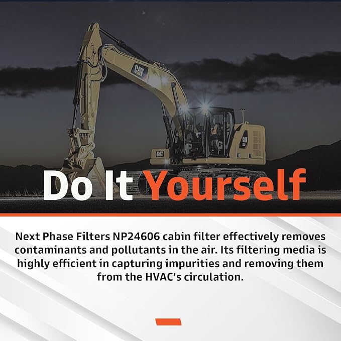 Cabin Filter - Pack of 1 - Compatible with Caterpillar Loaders and Skidders - Cabin Air Filter Replacement - Replaces O.E. 2656619; Baldwin PA5774; Donaldson P637259; Wix 24616