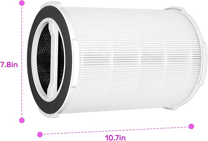 G200S Replacement Filter Compatible with Ganiza G200S/G200 Air Purifier, 3-stage Filtration with Activated Carbon Filter