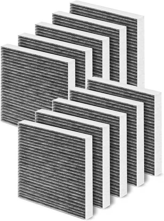 CF10134 Cabin Air Filter with Activated Carbon, Replacement for CP134 Honda & Acura Vehicles Civic CR-V Odyssey CSX ILX MDX RDX AT134, A/C Car Filter 10-Pack