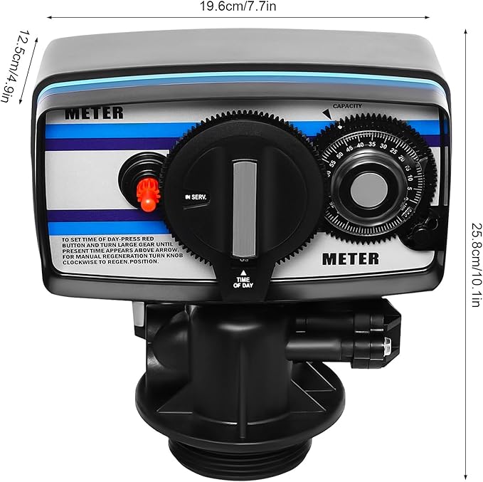 5600SM Digital Water Softener Control Valve, Automatic Timer Softening Water Softener Filter Control Head Valve, 110V Efficient Water Softener Control System for Home & Industrial Use