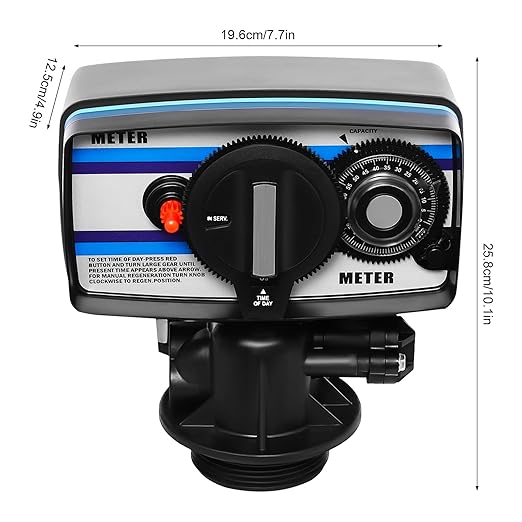 Water Softener Control Valve Head, 5600SM Water Softner System Filter Softening Head for 8-14" Diameter Tank, 110V Automatic Digital Control Valve for Water Softeners