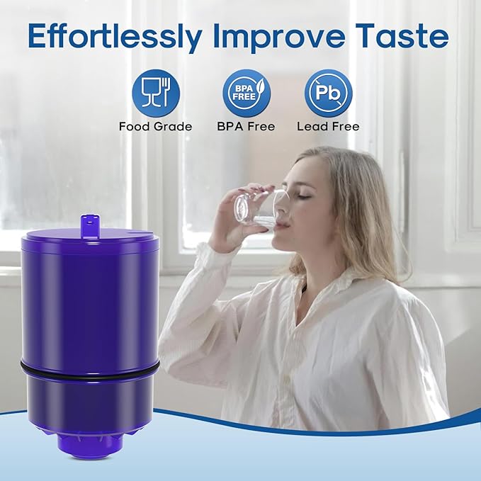 ICEPURE Faucet Water Filter Replacement for Pur® Plus RF9999® FM-2500V, FM-3700, RF3375, PFM400H PFM450S PFM150W PFM350V PUR-0A1 FM2500V FM-3700 for All PUR Faucet Filtration Systems, 6PACK