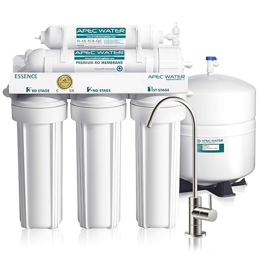 APEC Water Systems ROES-50 Reverse Osmosis Water Filter Essence Series Top Tier 5-Stage WQA Certified Ultra Safe Reverse Osmosis System
