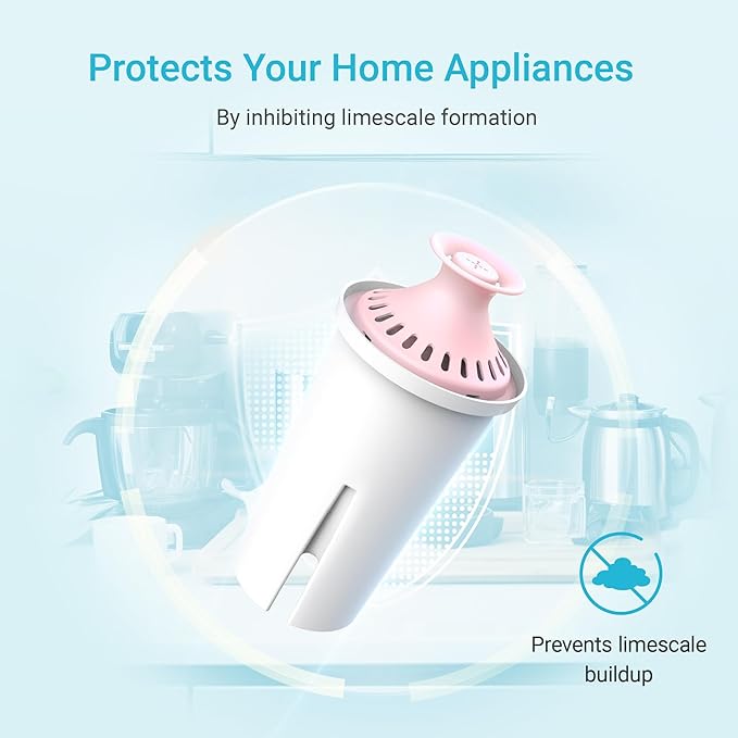 AQUA CREST Magnesium Water Filter, Intended for Brita® Pitchers and Dispensers, Everyday, UltraMax, Metro+, XL and More, 2 Months, Reduces Chlorine, 3 Count