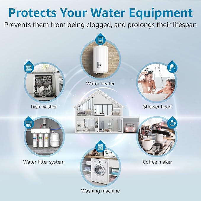 AQUA CREST FXHTC 5 Micron 10" x 4.5" Whole House Water Filter Replacement for GE® FXHTC, GXWH40L, American Plumber W10-PR, W10-BC, Culligan® RFC-BBSA, GXWH35F, W50PEHD, Pentek R50-BB, Pack of 2