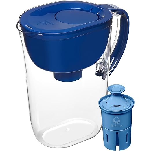 Brita Everyday Elite Water Filter Pitcher, Removes 99% of Lead, Includes 1 Filter, 10-Cup Capacity, Blue
