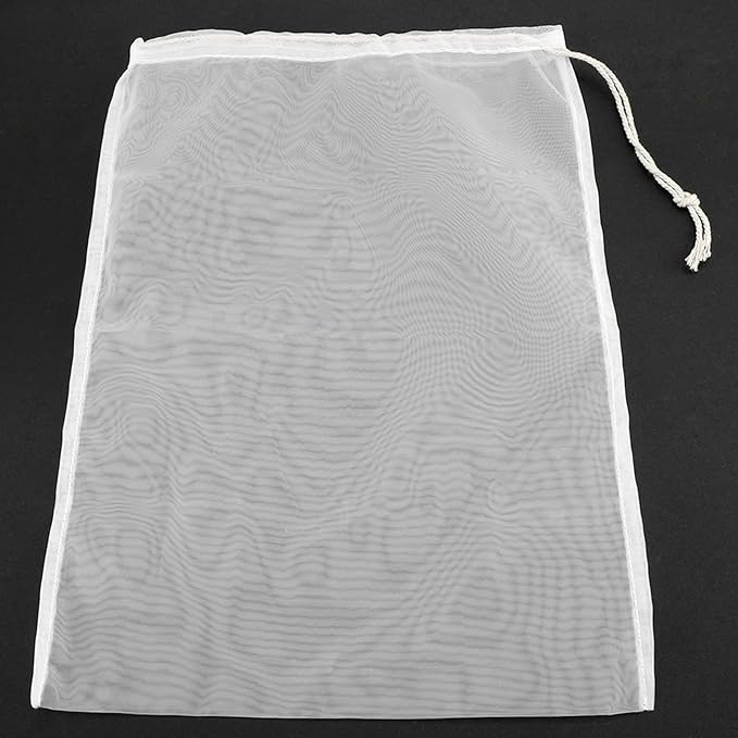 150 Micron Brew Bag for Wine Nut Milk, 100 Mesh Fine Strainer Bag 11"x17.7", Nylon Wine Filter Bag Nut Milk Bag Reusable, for Beer Wine Nut Milk, Cider, Hops, Juicing Home Brewing(1 Pc)