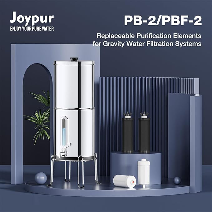 Black Purification Elements,Replacement Filters for ProOne® and Berkey® Filters,ProOne® Big+ or Berkey® Big Countertop Gravity Water Filter System and Purewell System (4 Pack)