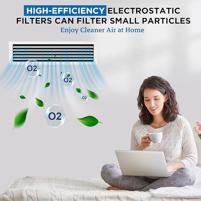 Air Vent Filters Roll, 140" x 12" Cut to Fit (60+ Filters), MERV 8 Triple Vent Filter Kit for HVAC Furnace Vents, Home Floor, Ceiling, Grilles