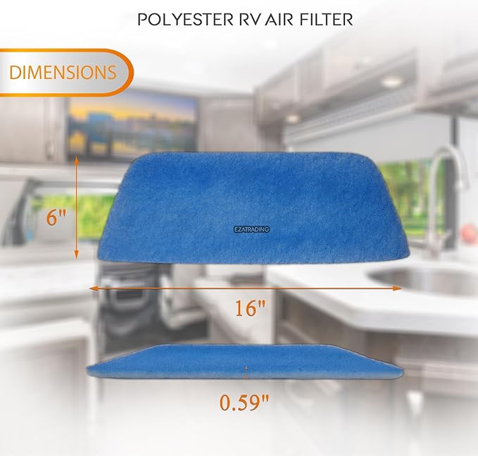 RV Air Conditioner Filter - 6" x 16" RV AC Replacement Filters For Coleman Mach Unit MERV 8 Air Filter (4 Pack)