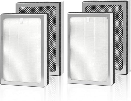 MA25 Replacement Filter Compatible with MA Series Air Purifier 25 S1/W1/B1,3-In-1 Filtration System of MA25,H13 True HEPA Filter with Activated Carbon Filter,4 Pack