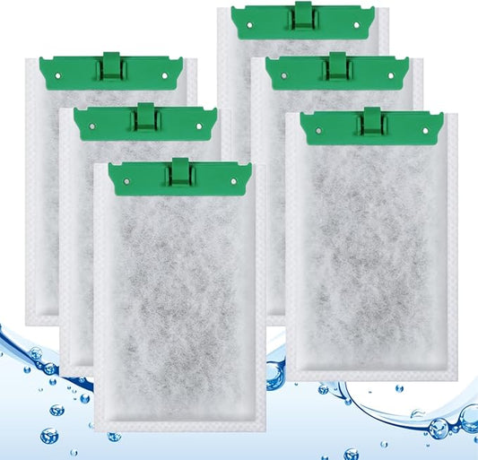 Aquarium Filter Cartridge Compatible with Tetra Whisper Bio-Bag Power Filters, Replacement Filter Cartridges for Tetra ReptoFilter Cartridges Aquariums (6 Packs, Medium)